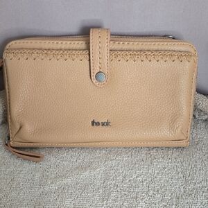 The Sak Tan Leather Zip & Snap Wallet